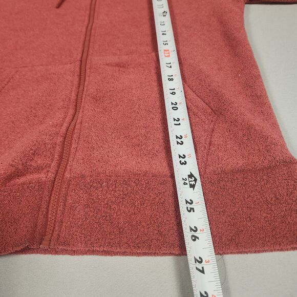 Old Navy Sherpa Fleece Hoodie Full Zip Carmine Women’s Medium - Picture 6 of 9